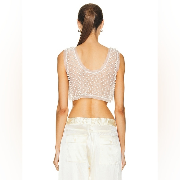 13. NWT LOVESHACKFANCY DENITA PEARL TOP - Picture 3 of 9